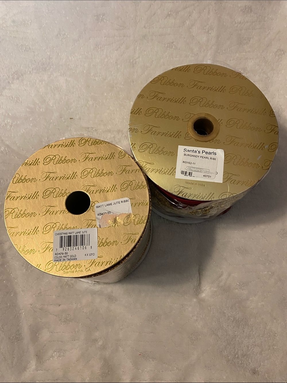 Bundle of NWT Spool of Lux Farrisilk Wired Ribbon - Picture 3 of 9